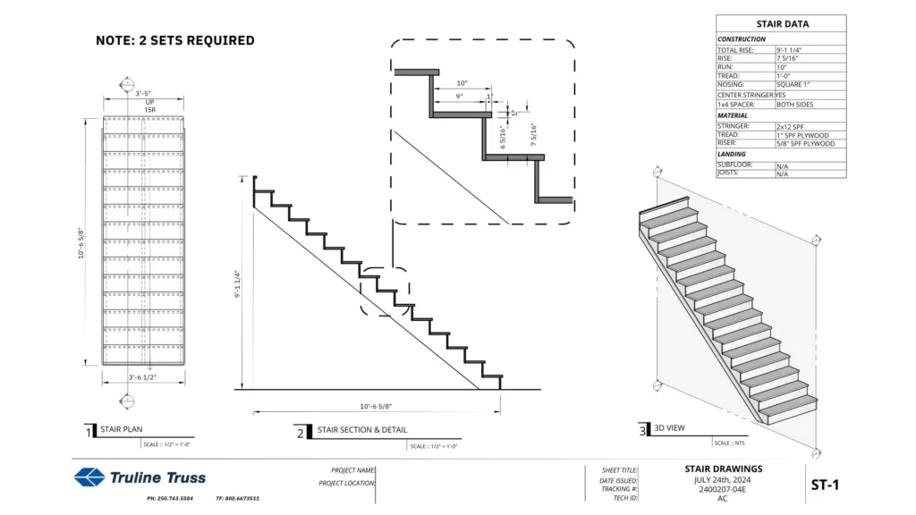 Staircase drawings