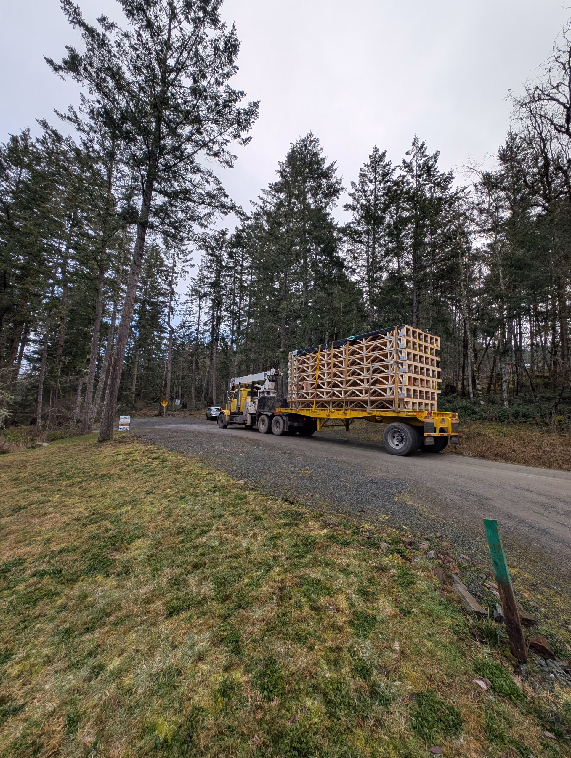 floor truss on truck